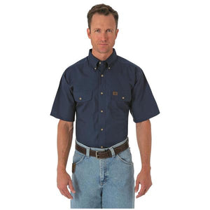 Wrangler Riggs Mens Shortsleeve Button Down Shirt