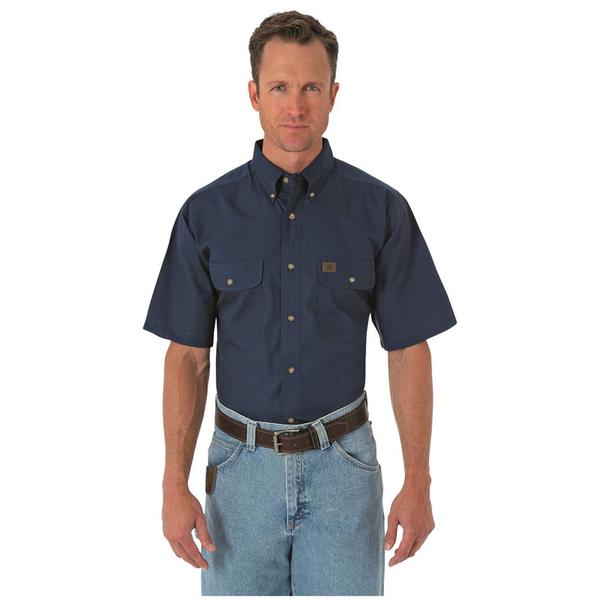 Wrangler Riggs Mens Shortsleeve Button Down Shirt