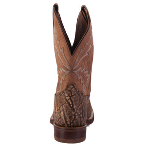 Tony Lama Brown Print Cowhide Boot