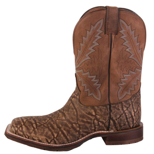 Tony Lama Brown Print Cowhide Boot