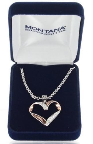 Montana Silversmiths Facets of Love Rose Gold Heart Necklace