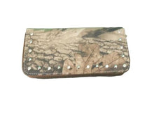 Load image into Gallery viewer, Way West Western Wallet Womens Joan Pockets Slots Camo Brown