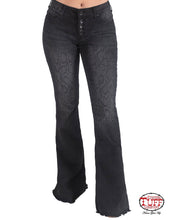 Load image into Gallery viewer, Cowgirl Tuff Black Python Trouser
