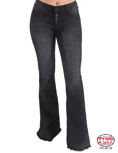 Cowgirl Tuff Black Python Trouser