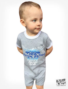 BTuff Infant Boys Gray Romper