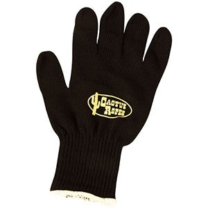 Black Cotton Roping Gloves