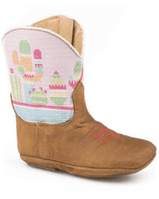 Load image into Gallery viewer, Infant Textile Cactus Cowbaby Boots by Roper