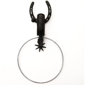 Rustic Cowboy Spur Bathroom/Kitchen Towel Ring Holder