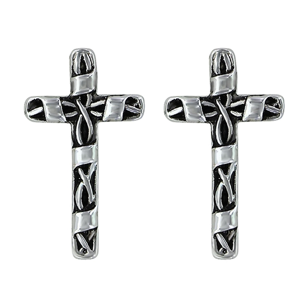 Montana Silversmith Barbwire cross earrings