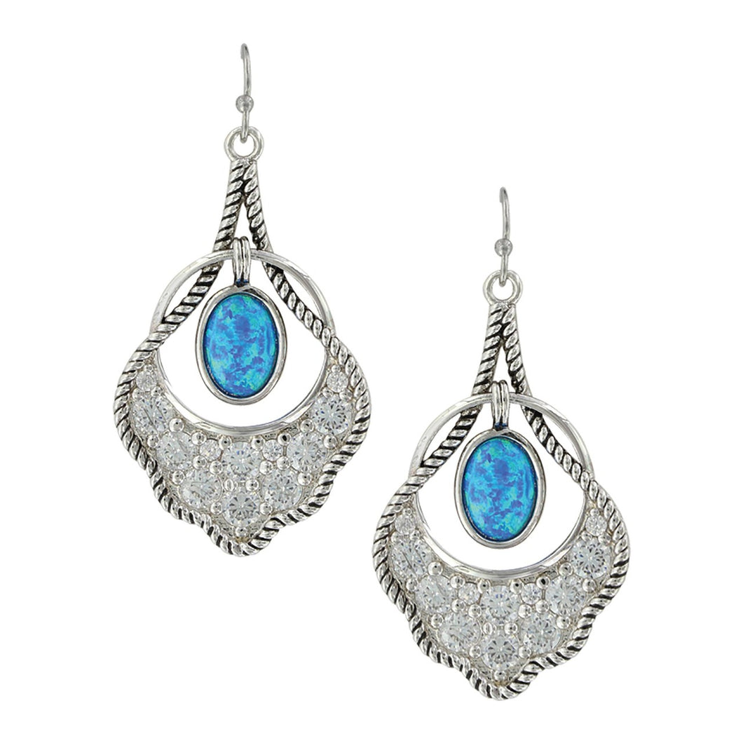 Montana Silversmith Scalloped Fan Opal Earrings