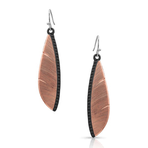 montana silversmiths bronze feather earrings