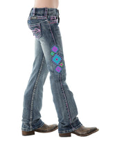 Load image into Gallery viewer, Cowgirl Tuff Girls Aztec Jeans