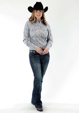 Load image into Gallery viewer, Roper Girls Grey Paisley Western Shirt
