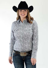 Load image into Gallery viewer, Roper Girls Grey Paisley Western Shirt