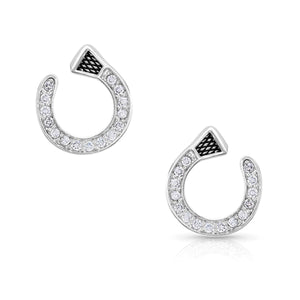 montana silversmiths star lights horseshoe nail earrings