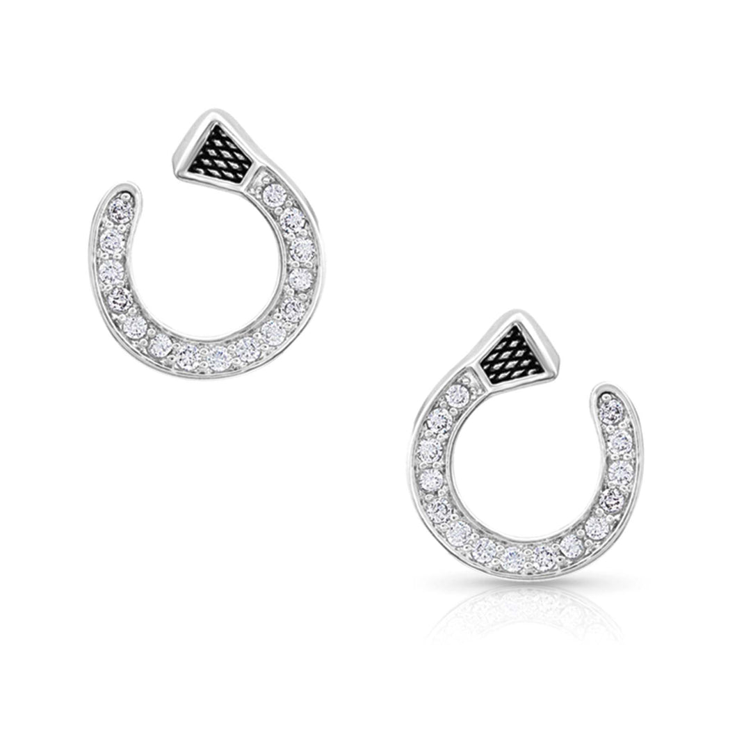 montana silversmiths star lights horseshoe nail earrings