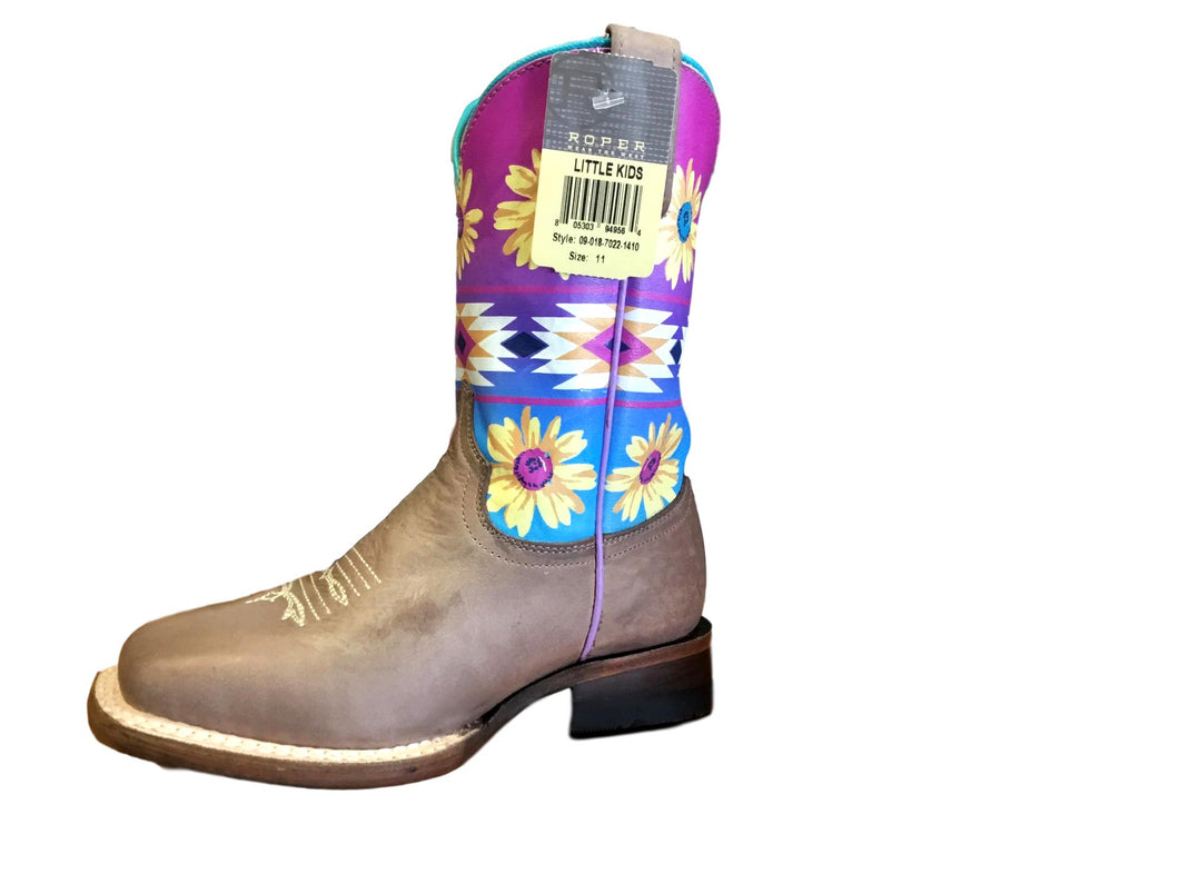 Roper Kids Daisies Boots