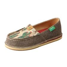 Twisted X Casual Youth Loafers Cactus Print