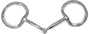 Metalab FG Collection Stainless Steel Engraved Eggbutt Snaffle Show Bit