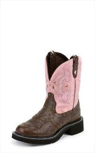 Ladies Justin Gypsy 8" Ostrich Print Boot 9935 - Aces & Eights Western Wear, Inc. 