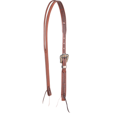 Split Ear Headstall with Antique Diamond Tooling