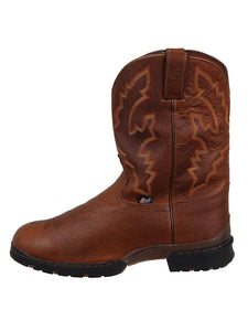 Justin Men's George Strait Twang Tan Waterproof Cowboy Boots
