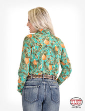 Load image into Gallery viewer, Cowgirl Tuff Pineapple Faux Button Up