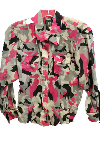 Resistol Girl's Pink Camo Long Sleeve Shirt