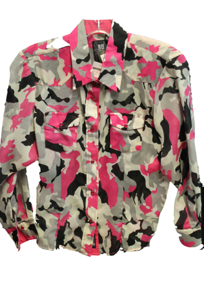 Resistol Girl's Pink Camo Long Sleeve Shirt
