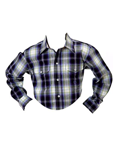 Roper Boys Long Sleeve Amarillo Driftwood  Plaid Western Shirt
