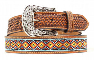 Nocona Men's Yellow Diamond Bead Inlay