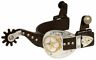 Brown Steel Spur W/ Silver Buckle