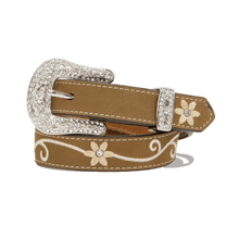 Load image into Gallery viewer, Nocona Embroidered Flower &amp; Scroll Belt Girls