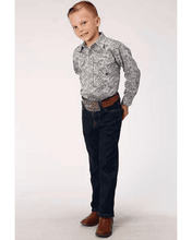 Load image into Gallery viewer, Boys Roper Western Pearl Snap Shirt ~ Gentleman&#39;S Paisley