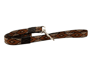 DBL Barrel Brown, tan, black Woven Dog Leash
