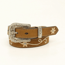 Load image into Gallery viewer, Nocona Embroidered Flower &amp; Scroll Belt Girls