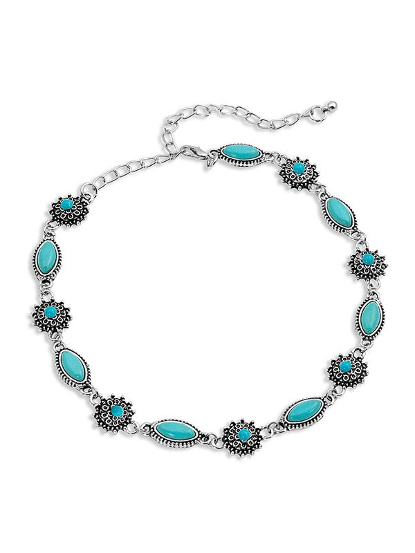 Turquoise Filigree Choker Necklace Attitude Jewelry